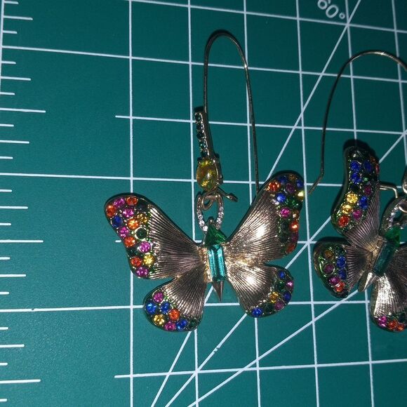 Betsey Johnson Butterfly Earrings - Picture 4 of 4